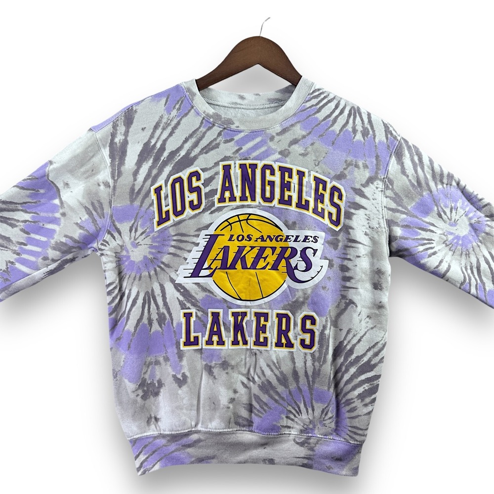 Hybrid Apparel‎ NBA Los Angeles Lakers Retro Tie Dye Sweatshirt Womens Size XS